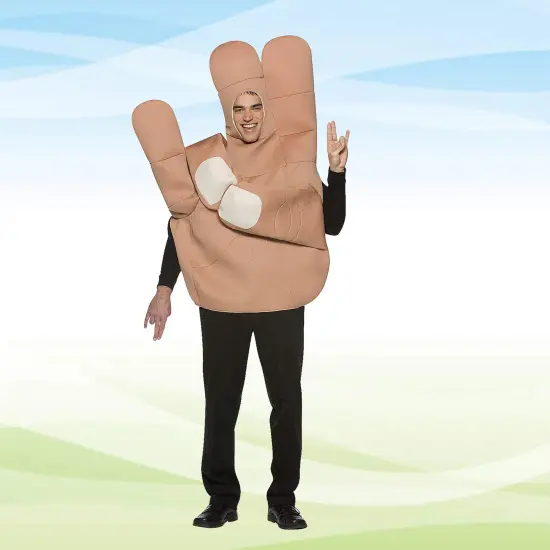 The Shocker Costume Funny Hand Gesture Adult Tunic Set {4}