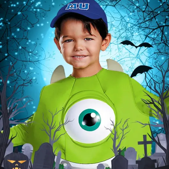 Toddler Deluxe Mike Wazowski Costume from Monsters University with Cap {6}