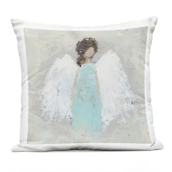 Stupell Industries Soft Angel Impression Outdoor Pillow, 18 x 7 x 18 {1}