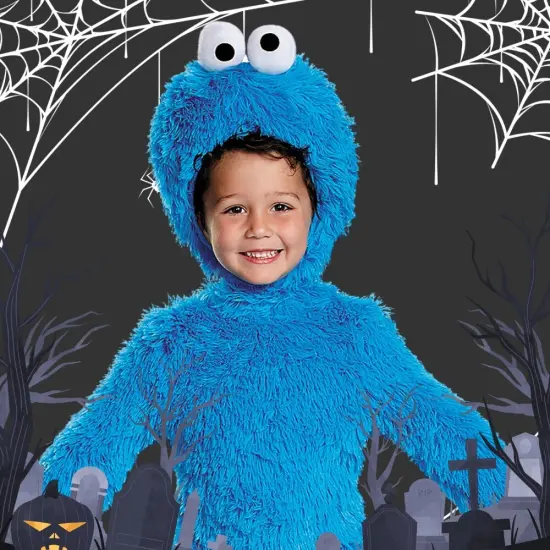 Baby Extra Deluxe Cookie Monster Costume Plush Jumpsuit and Headpiece {6}