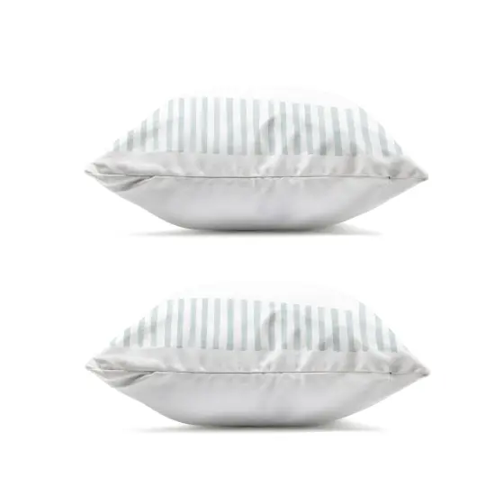 Stupell Industries Striped Border Bow 2 Piece Outdoor Printed Pillow Set design by PATRICIA PINTO, 18 x 7 x 18 {3}