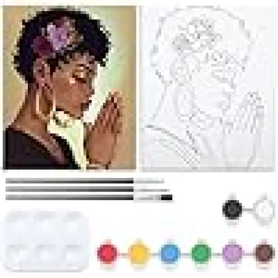 Supplies Art Set Afro Pray Woman {1}