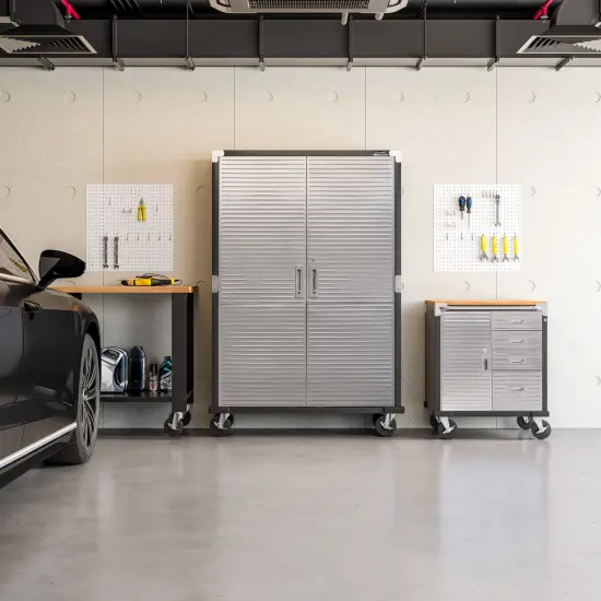 Seville Classics UltraHD Rolling Workstation, 36" W x 24" D x 37.5" H Graphite {1}