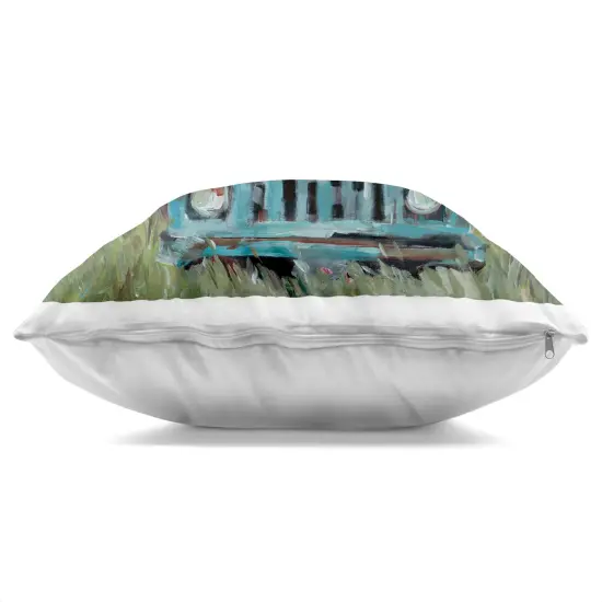 Stupell Industries Turquoise Pickup Truck Indoor Pillow, 18 x 7 x 18 {3}