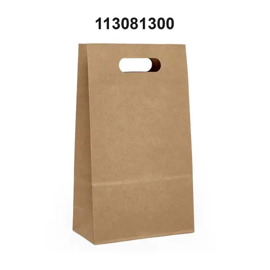 Paper Bags with Die Cut Handles 8'' x 4'' x 13 5/8'' {3}