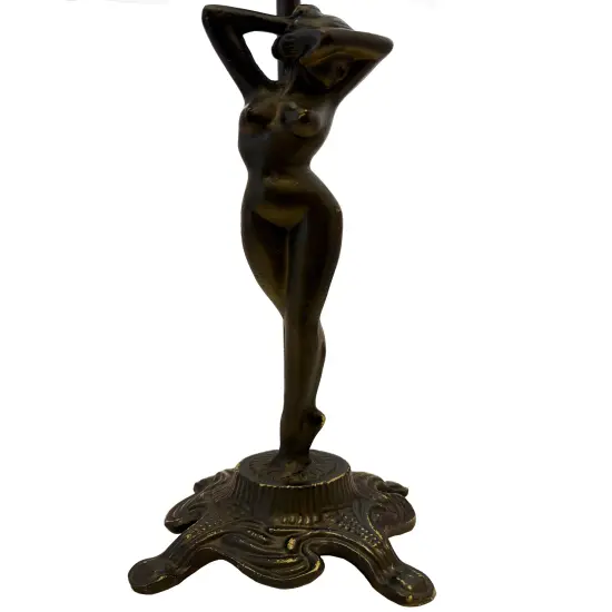 Aphrodite Metal Lamp Base, Antique Bronze Finish with Gold Highlights, Nicely Weighted, 20.5" Tall {3}