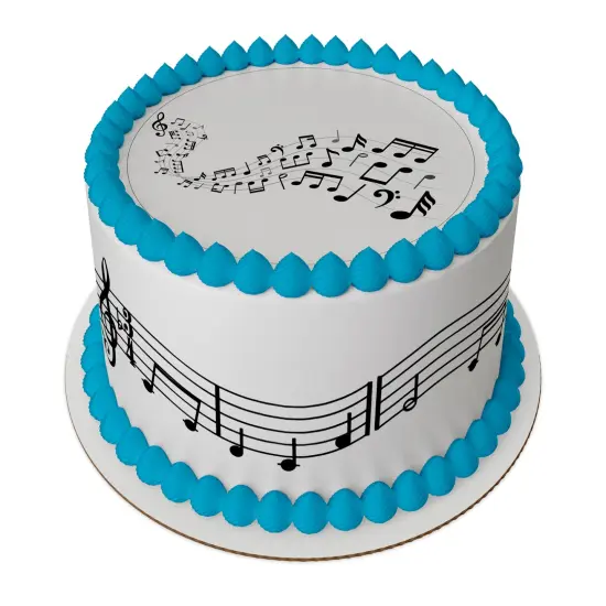 Music Notes 8 Inch Round Kit with Strips {1}
