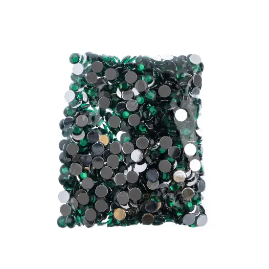 John Bead 8mm (SS39) Round Acrylic Flat Back Rhinestones, 1000pcs Green {4}
