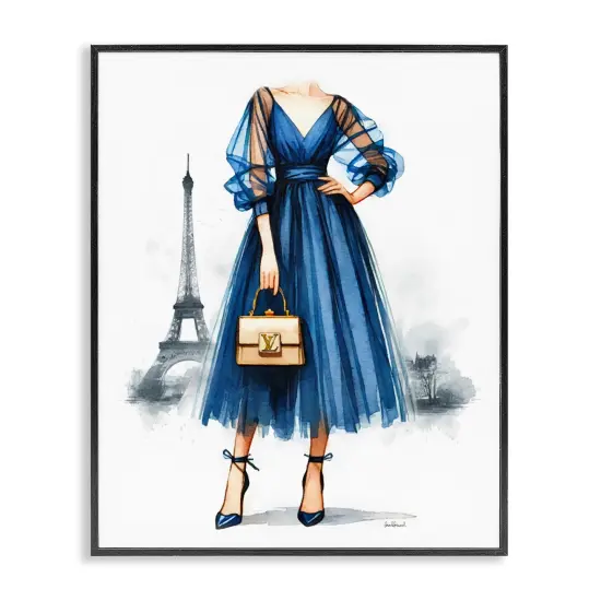 Stupell Industries Parisian Fashion Woman Framed Giclee Wall Art Design by Amanda Greenwood {6}