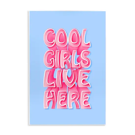 Stupell Industries Cool Girls Live Here Wall Plaque Art Design by Martina Pavlova {1}