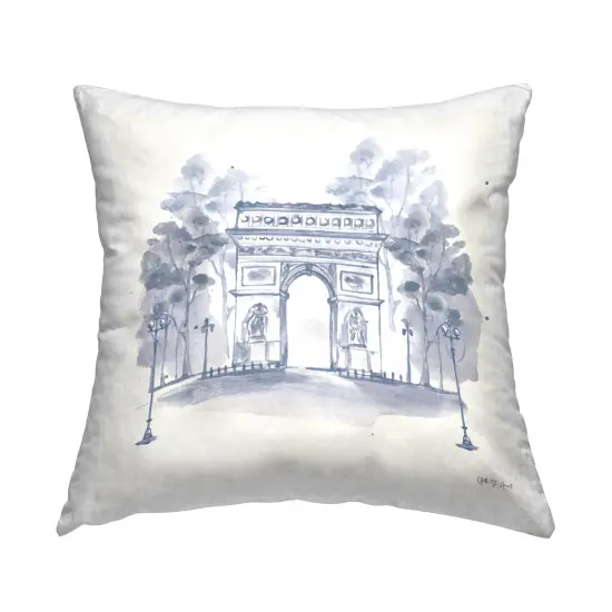 Arc de Triomphe Sketch Decorative Printed Throw Pillow Design by Yvette St. Amant, 18 x 7 x 18 {1}