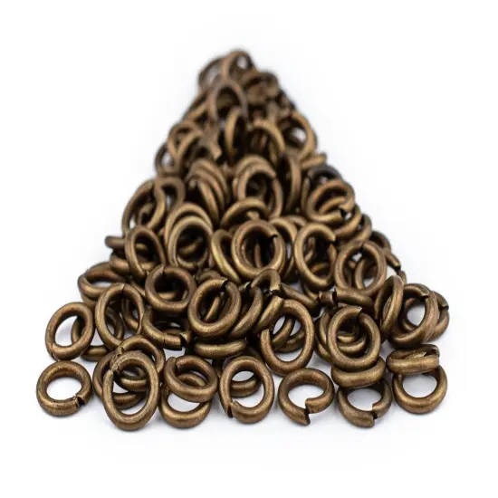 The Bead Chest Bronze 6mm Round Open Jump Rings, Pack of 100 {4}