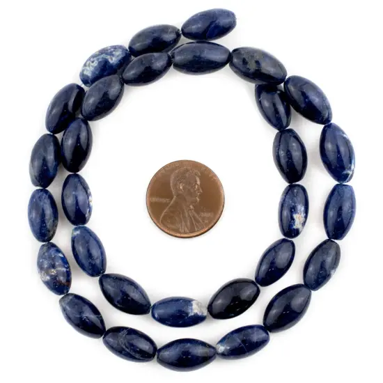 The Bead Chest Oval Sodalite Beads (12x8mm) {2}