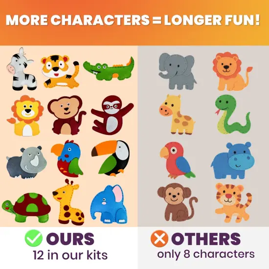 Craft Kits for Kids - 12 Wild Safari Sewing Kit Basic {3}