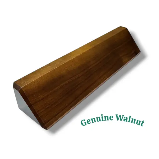 Desk Wedge Name Plate - Lets have an adventure - 11 Inches Genuine Walnut {5}