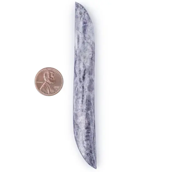 The Bead Chest Wing-Shaped Grey Bone Pendant (110mm) {2}