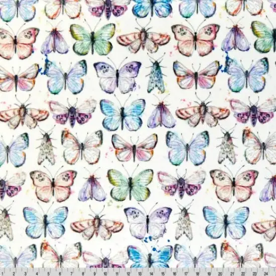 Multi Boho Flutter Digital Cuddle Fabric per yard {1}