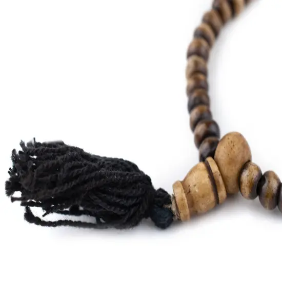 The Bead Chest Brown Rustic Bone Mala Beads (6mm) {4}
