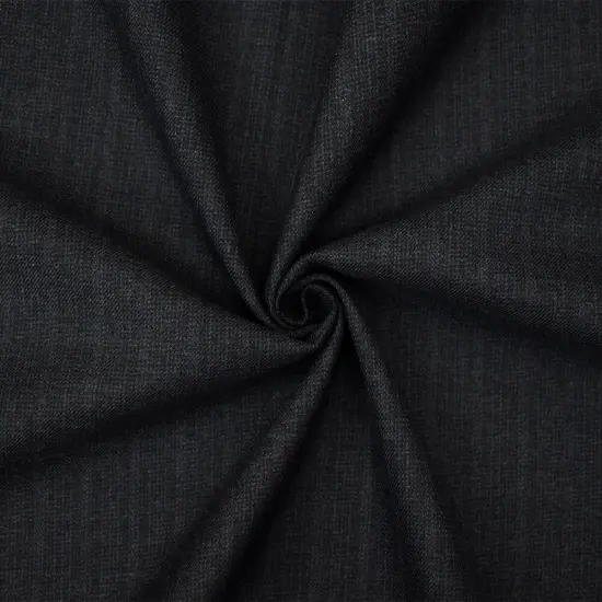 Black-Blue-Purple Wool Poly Texture Plaid Suiting Twill Woven Fabric By the Yard {3}