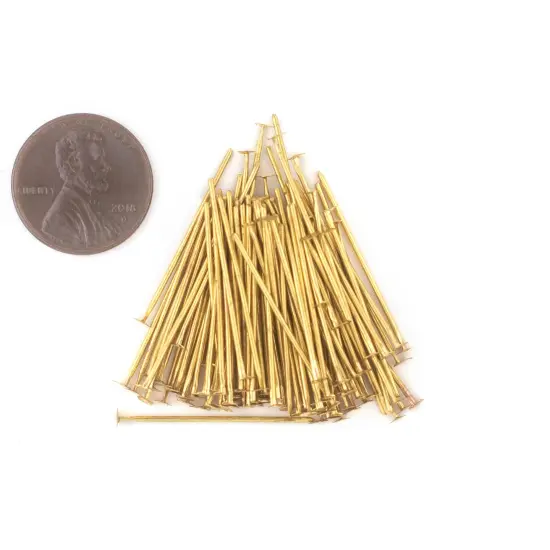 The Bead Chest Gold 21 Gauge 1 Inch Head Pins (Approx 100 pieces) {2}