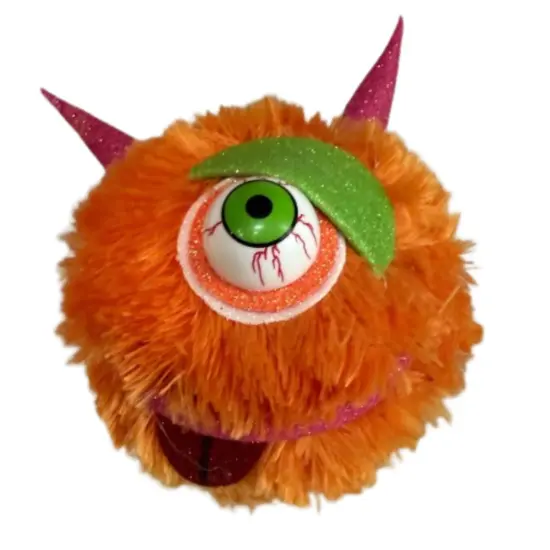 7" Furry Monster Ornament: Orange {1}
