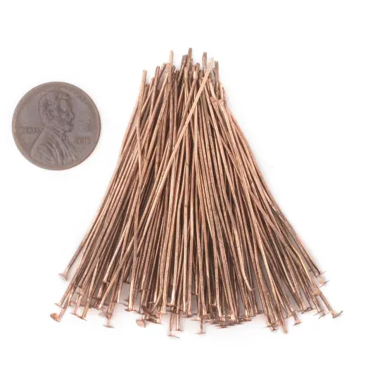 The Bead Chest Copper 21 Gauge 2 Inch Head Pins (Approx 100 pieces) {2}