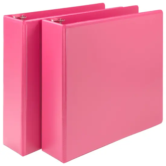 Samsill Earth's Choice Fashion Round Ring View Binder, 2 Inches, Berry, Pack of 2 {1}