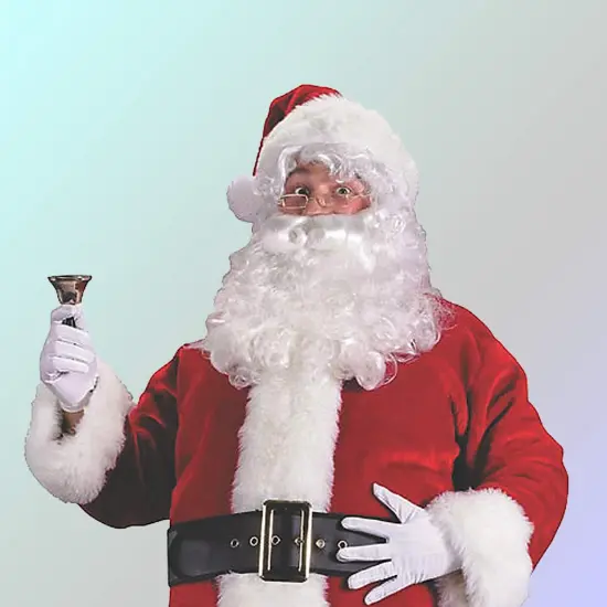 Men&rsquo;s Santa Premium Plush Costume Jacket Pants Hat Gloves Size XL 50-54 Inch {4}