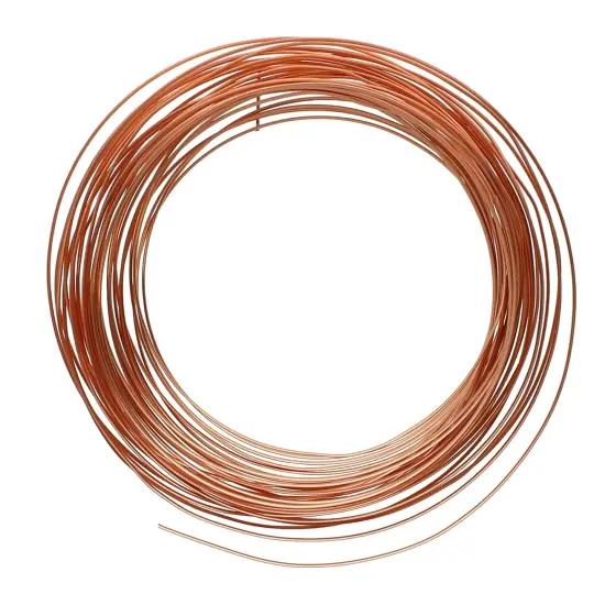 The Beadsmith Half-Round Craft Wire - Wire Elements - Medium Temper - 21 Gauge, 7 Yard Coil - Copper Color - Beading Wire Used for Jewelry Making, Wire Wrapping, and Other DIY Arts & Crafts {1}