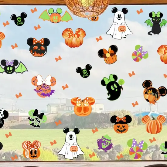 Halloween Window Clings Fall Stickers Decorations 9 Sheets {2}