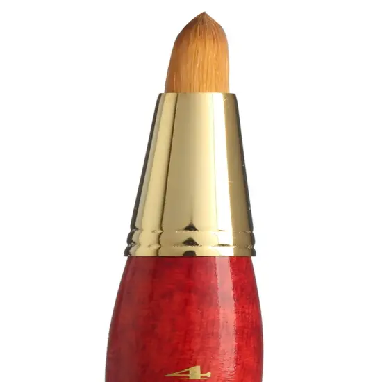 Princeton Series 4050 Heritage Synthetic Sable Brush-Short Handle Round Size 4 {3}