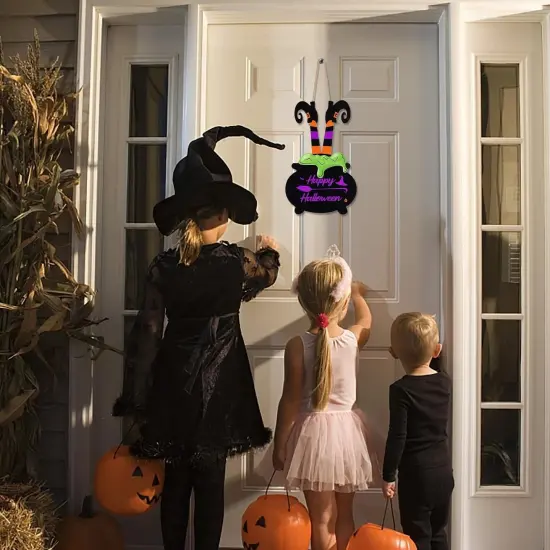 Halloween Witch Legs Wreath {3}