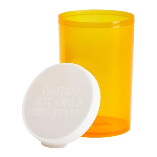 50 Pack Empty Pill Bottles with Caps for Prescription Medication, 20-Dram Plastic Medicine Containers (Orange) {1}