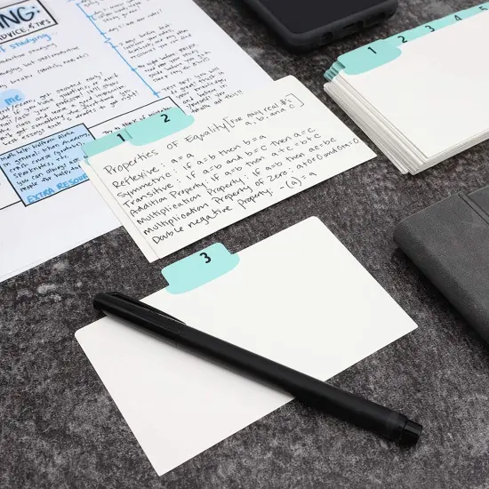 Paper Junkie 2-Pack 3 x 5" Index Cards Numbered 1-31 - Tabbed Number Index Cards for Daily Organization - Dividers with UV Laminated Tabs, Note Organizer, Recipes, and Files Blue {3}