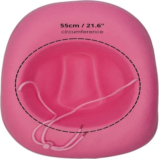 4E&rsquo;s Novelty 4 Pack Pink Cowgirl Hat - Felt Cowboy Hats w/ Chin Strap - Western Theme Party, Kids Size {3}