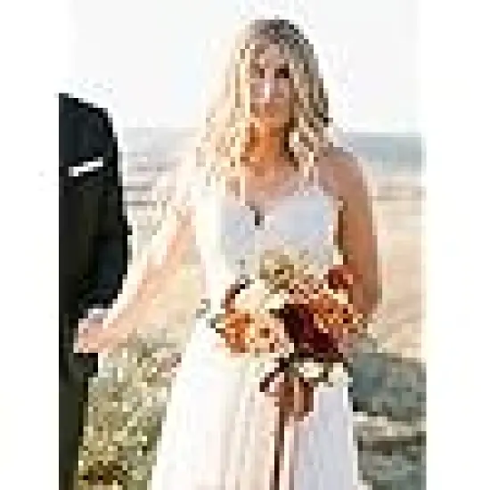 Rinlong Burnt Orange Wedding Bouquet {3}