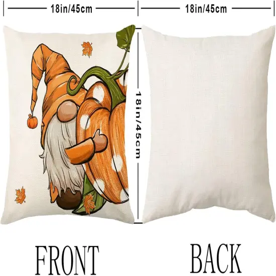 Fall Outdoor Gnomes Pillow Covers 18 x 18 {2}