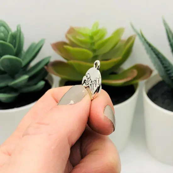 Silver Pinkie Promise Charms, 17x14mm {3}