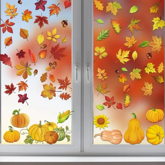 Fall Leaves Window Clings {2}