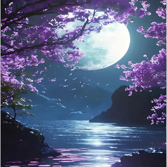 DIY Bright Moon Diamond Painting Kits 12x16inch {1}