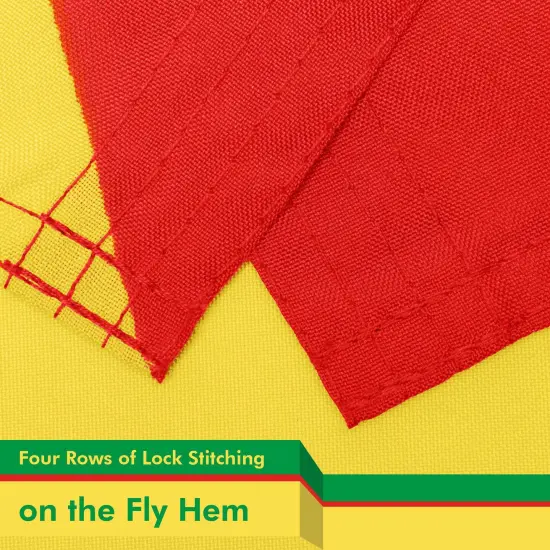 G128 Republic of the Congo Flag | 3x5 Ft | LiteWeave Pro Series Printed 150D Polyester | Country Flag, Indoor/Outdoor, Vibrant Colors, Brass Grommets {5}