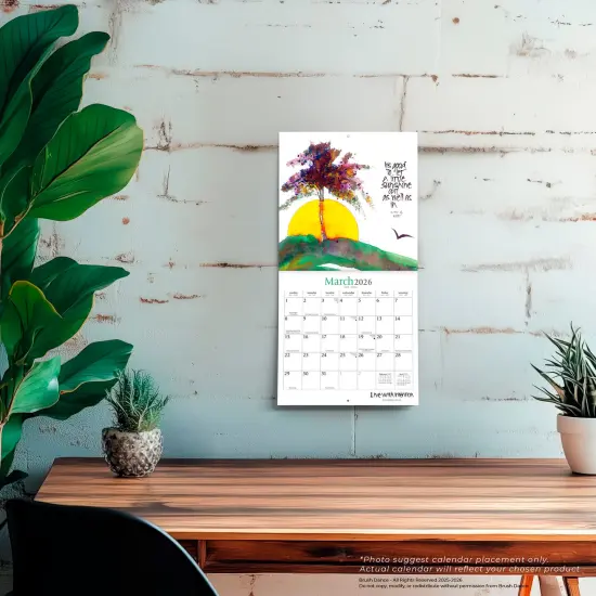 Live with Intention | 2026 7 x 14 Inch (Hanging) Monthly Mini Wall Calendar | Featuring the Artwork of Renee Locks {5}