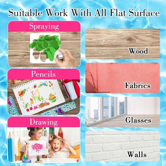 20 Pcs 2.95 Inch Flower Stencils for Crafts, Rock Painting, Home Decor {2}