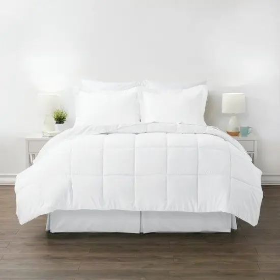 Soft Stain Resistant Microfiber Comforter Set with Baffle-Box Design and Machine Washable {7}