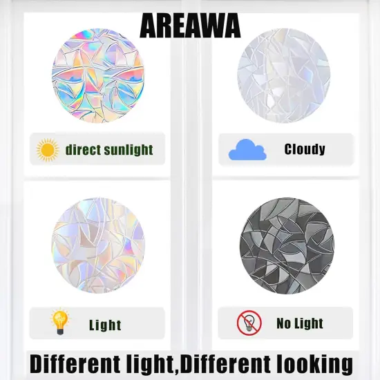 18 Pieces Cat Moon and Star Window Clings - Anti-Collision Decals {5}