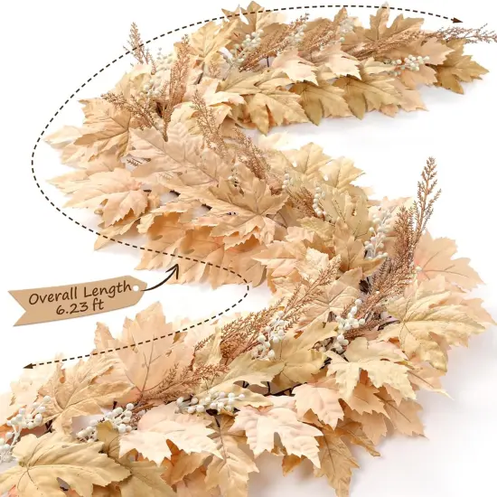 6Ft Artificial Berry Cypress Leaves Fall Garland {3}
