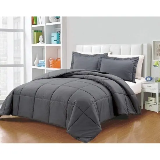 Reversible Microfiber Down Alternative Comforter Set {4}