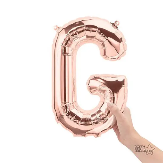 NorthStar Balloons&reg; 16 Inch Letter G Rose Gold Air Fill Only {1}