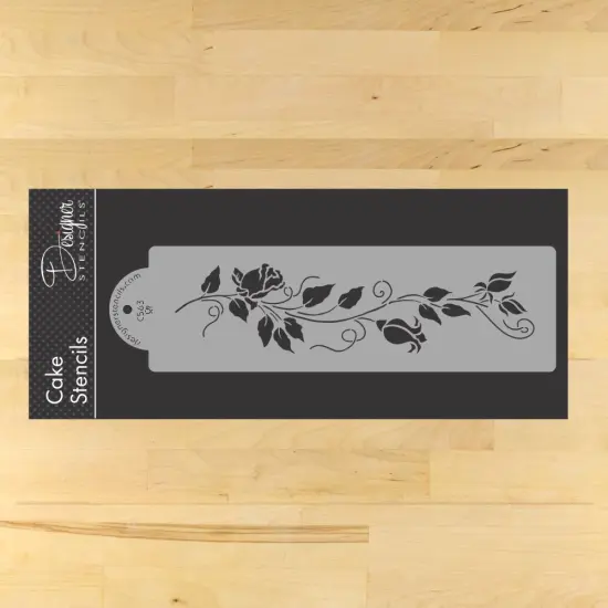 Rose Cake Stencil Tier #3 | C563 by Designer Stencils | Stencils for Royal Icing, Airbrush, Dusting Powder | {1}