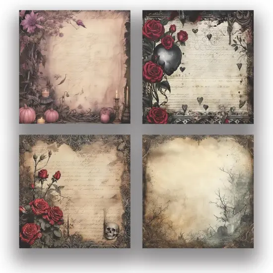 Retro 4 Pack/200 Sheets Sticky Notes Set, Vintage Memo Pads with High-Adhesive, Reusable Tearable Post it Notes for Journal Planners Office School Home, Bulk Stationery Gift {1}